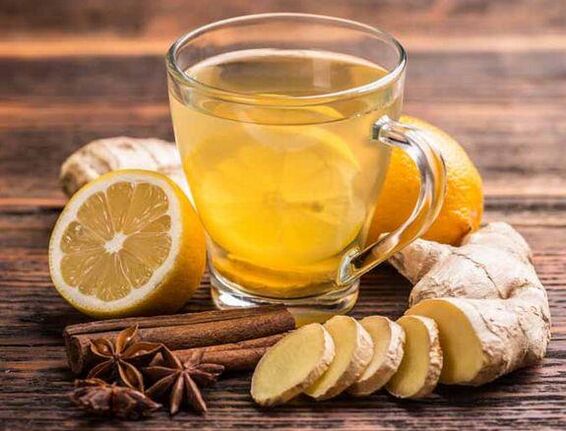 Té con xenxibre, limón, canela e cravo para ereccións duradeiras