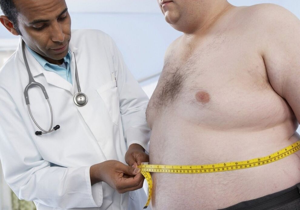 A obesidade é a causa da potencia débil e un motivo para visitar un médico